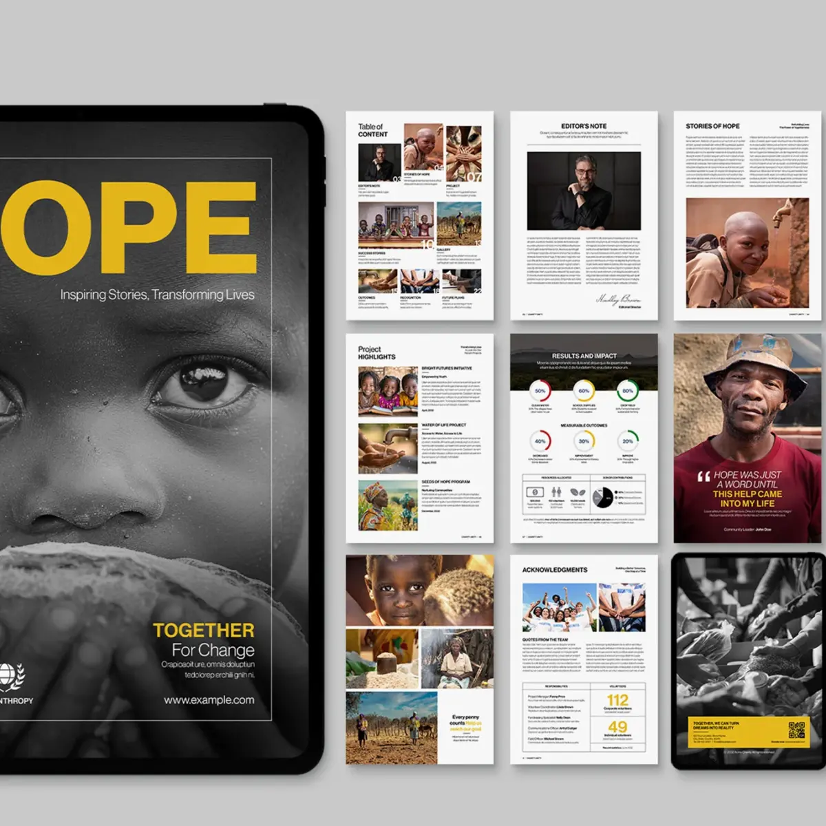Charity Digital Magazine Template